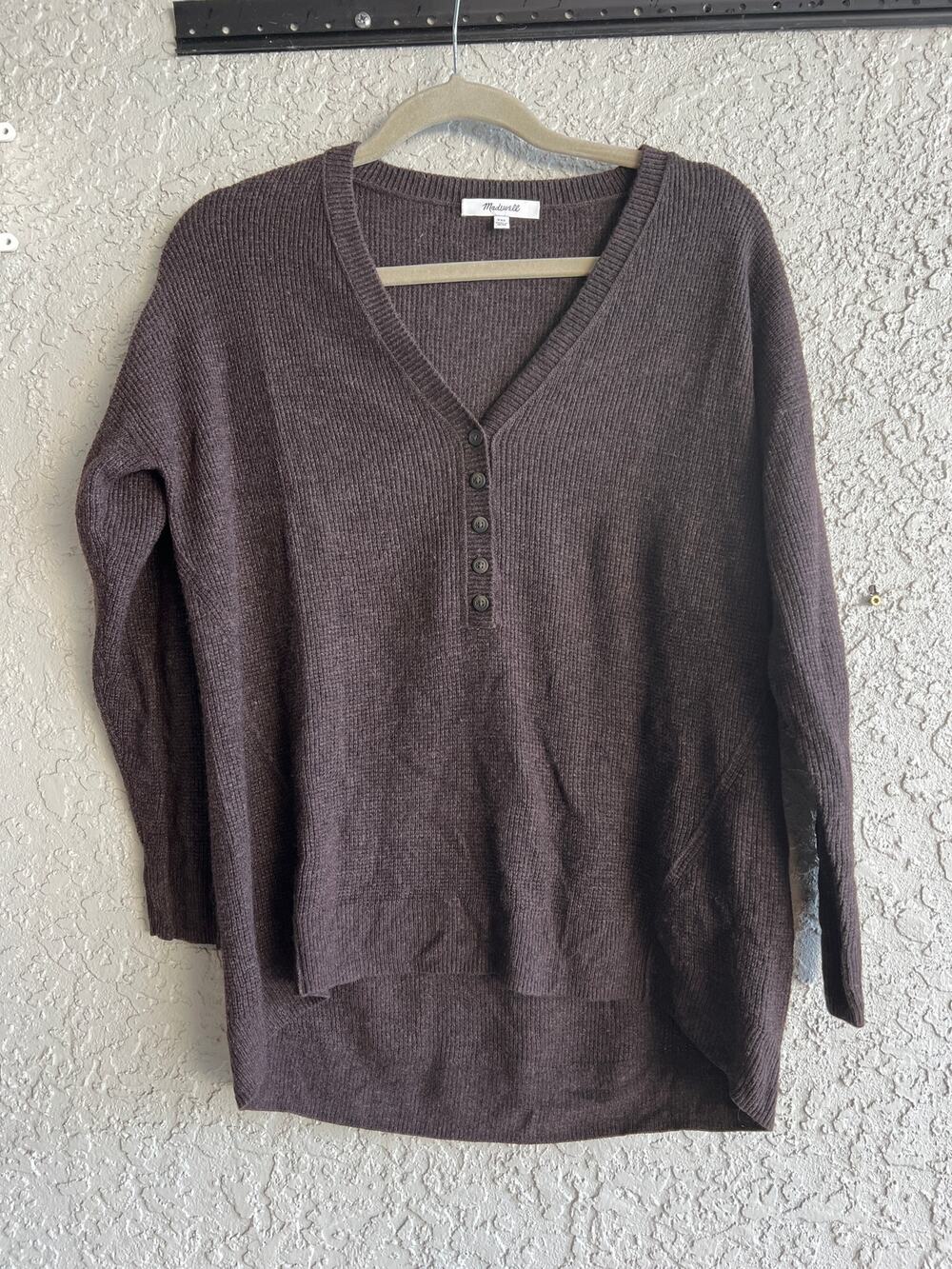 Madewell size XXS oversized brown lightweight sweater